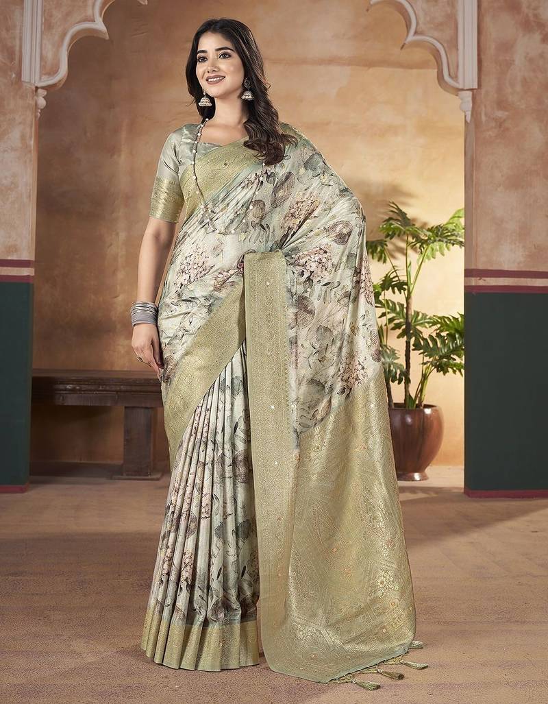 olive ethnic motifs banarasi saree