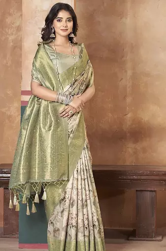 olive ethnic motifs banarasi saree