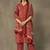 women printed regular cotton kurta with trousers & with dupatta