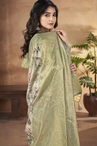 olive ethnic motifs banarasi saree
