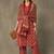 women printed regular cotton kurta with trousers & with dupatta