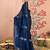 navy_blue embellished beads and stones pure chiffon saree