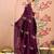 magenta embellished beads and stones pure chiffon designer saree