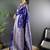 blue woven design zari banarasi saree