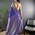 blue woven design zari banarasi saree