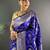 blue woven design zari banarasi saree