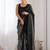 black embellished sequinned saree