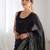 black embellished sequinned saree