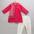Pink embroidered cotton silk Men Kurta Set