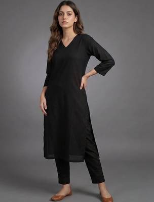 women regular kurta with trousers & with dupatta 3
