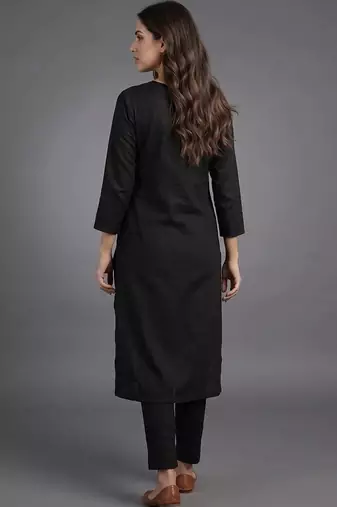 women regular kurta with trousers & with dupatta