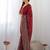 red embellished sequinned designer saree
