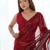 red embellished sequinned designer saree