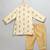 Beige printed cotton silk Men Kurta Set