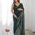 green sequinned embellished saree