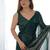 green sequinned embellished saree