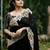 black floral embroidered saree