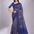 navy_blue embroidered organza saree