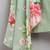 mint green cotton silk pleated side dupatta men kurta set