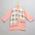 Peach printed cotton silk Men Kurta Set