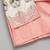 Peach printed cotton silk Men Kurta Set