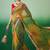 green bandhani embroidered pure georgette saree