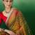 green bandhani embroidered pure georgette saree