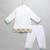 White multicolored printed cotton Men Kurta Set