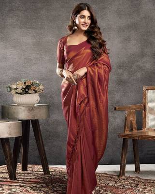 purple woven design zari banarasi saree 1