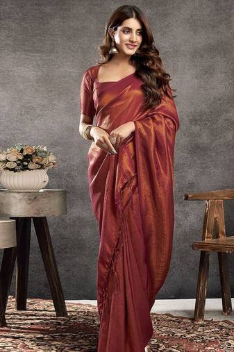 purple woven design zari banarasi saree