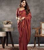 purple woven design zari banarasi saree