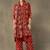 women ethnic motifs printed regular cotton kurta with trousers & with dupatta