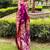 rose ethnic motif zari woven banarasi saree