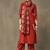 women ethnic motifs printed regular cotton kurta with trousers & with dupatta