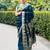 blue woven design zari banarasi saree
