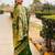 green ethnic motif zari woven banarasi saree