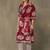 women floral printed regular cotton kurta with trousers & with dupatta