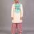 Off white sky blue embroidered cotton Men Kurta Set