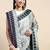 green floral printed pashmina saree