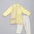 Lemon yellow embroidered cotton silk kurta set