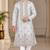 Soft cream embroidered kurta set