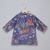 purple printed cotton silk men kurta set