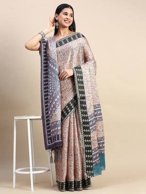 multicolor floral printed pashmina saree 2