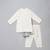 Off white printed cotton silk drape dupatta Men Kurta Set