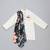 Off white printed cotton silk drape dupatta Men Kurta Set