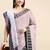 grey floral printed pashmina saree