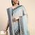 green floral printed pashmina saree