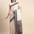 peach floral printed pashmina saree