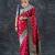 pink woven design zari silk blend banarasi saree