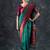 teal woven design zari silk blend banarasi saree